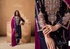 Saanjh By Mumtaz Arts Crush Velvet Embroidered Designer Salwar Suits